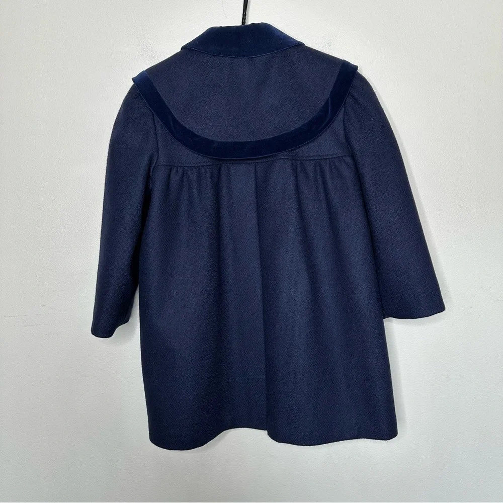 Vintage Skyline Wool & Velvet Coat and Hat Girls